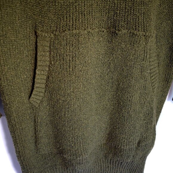 NWT Steve Madden Taylor Hoodie Sweater Dress in Olive Green Size Small - Picture 9 of 13